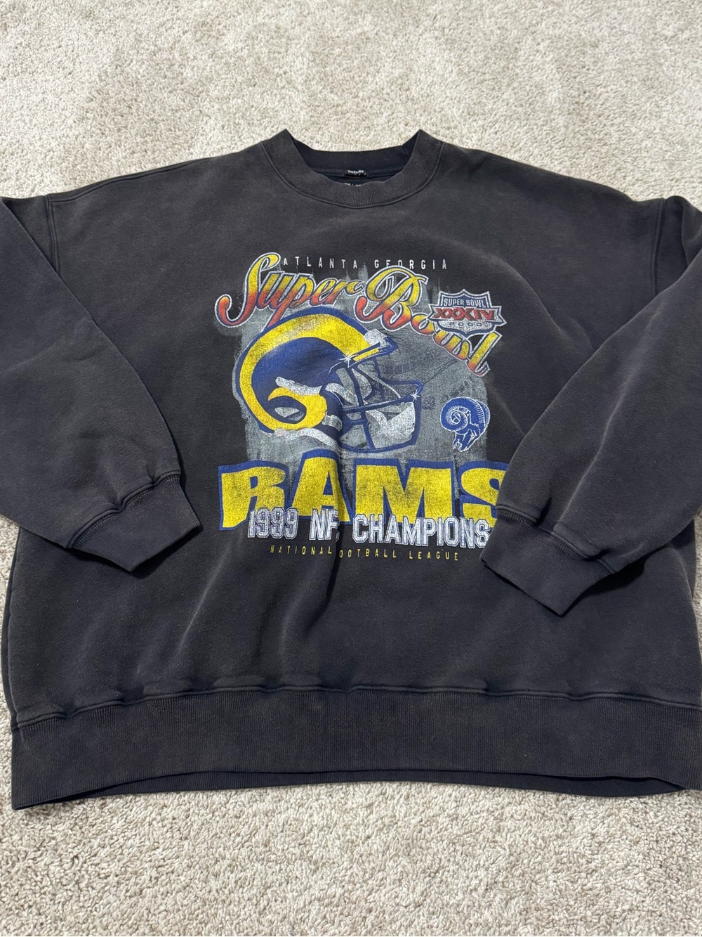 Abercrombie Vintage Rams Graphic Crewneck Sweatshirt